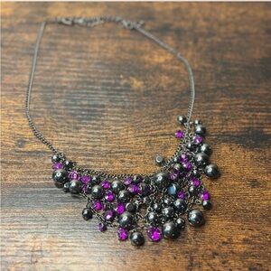Target Black and Purple Beaded Necklace